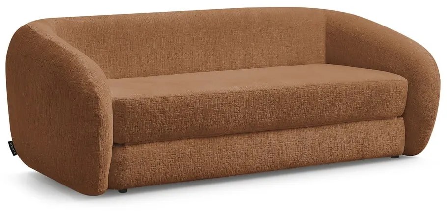 Ceglasta rozkładana sofa z tkaniny szenilowej 228 cm Neyo – Bobochic Paris