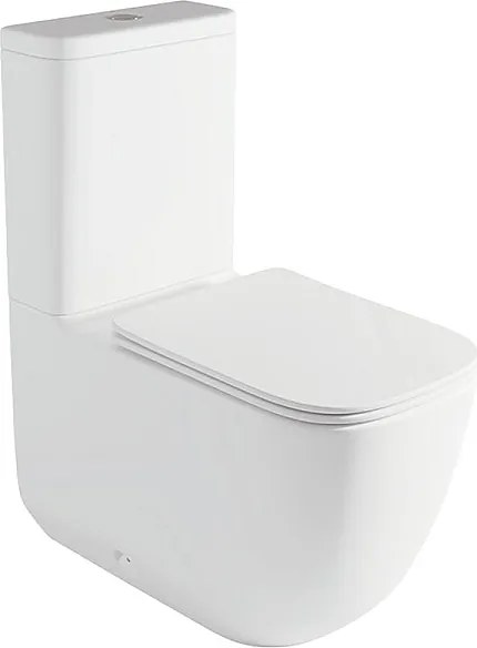 Kompletna Miska WC Przyścienna Whirlflush | Ultracienka Deska Duroplast Soft Close z Systemem Szybkiego Wypinania | Biały Matowy
