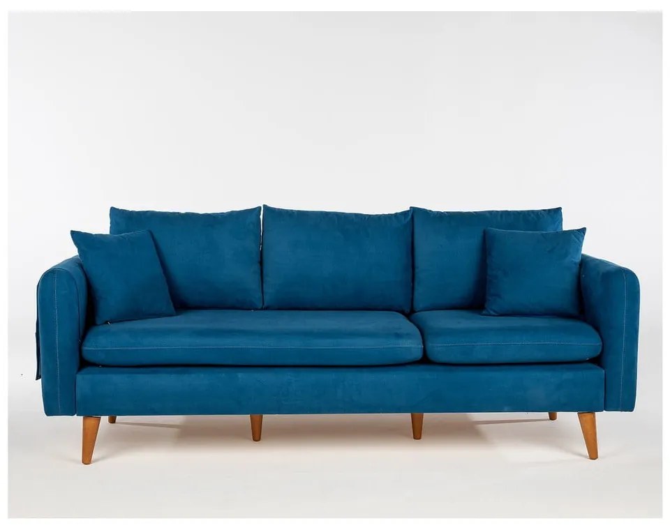 Ciemnoniebieska sofa 215 cm Sofia – Balcab Home