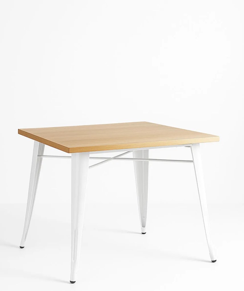 Kwadratowy stó z naturalnego drewna Torix 80 cm