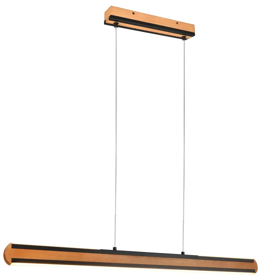 Czarno-naturalna lampa wisząca LED Deacon – Trio