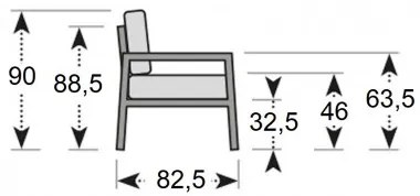 PRATO EXPERT LOUNGE - aluminiowy zestaw ogrodowy 3+1+1