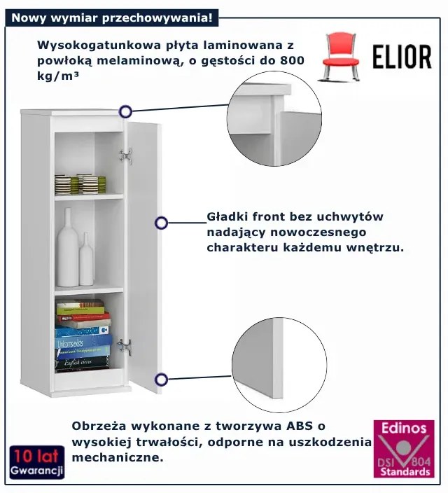 Biała wisząca szafka z półkami W6-Z56
