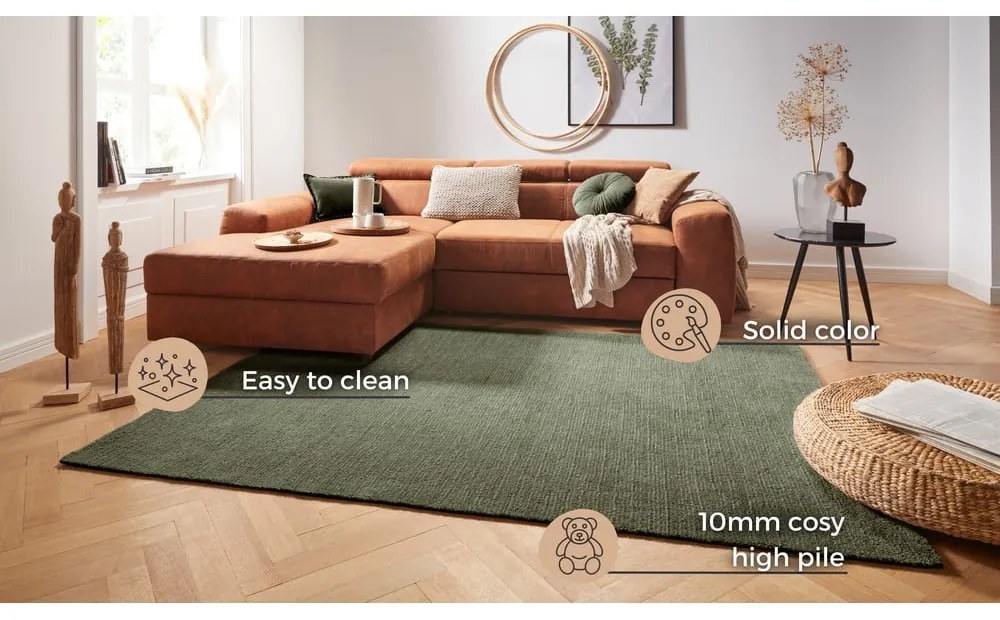 Ciemnozielony dywan Mint Rugs Supersoft, 160x230 cm