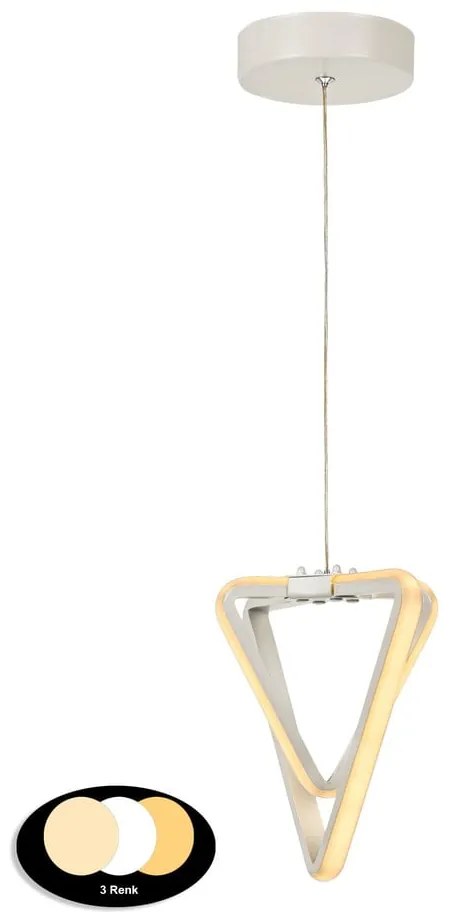 Biała metalowa lampa wisząca LED ø 20 cm Baris – Squid Lighting