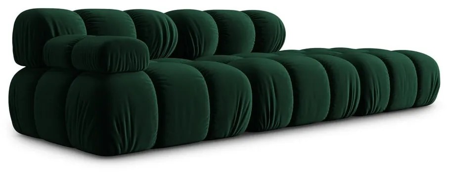 Zielona aksamitna sofa 282 cm Bellis – Micadoni Home