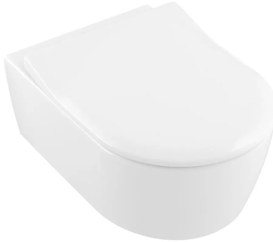 Villeroy & Boch 5656RSR1 - Wisząca miska WC z deską sedesową SoftClose AVENTO ceramika/biała