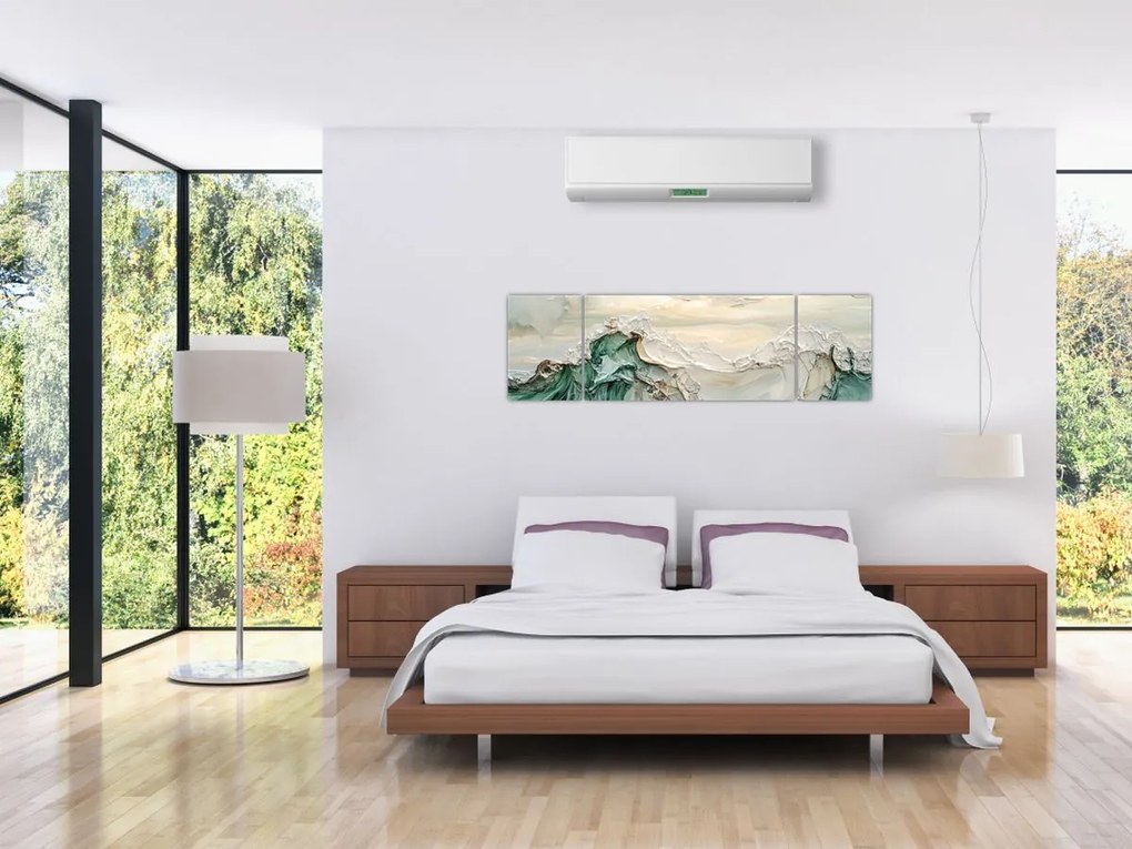 Obraz - 3D abstrakcja morza (170x50 cm)