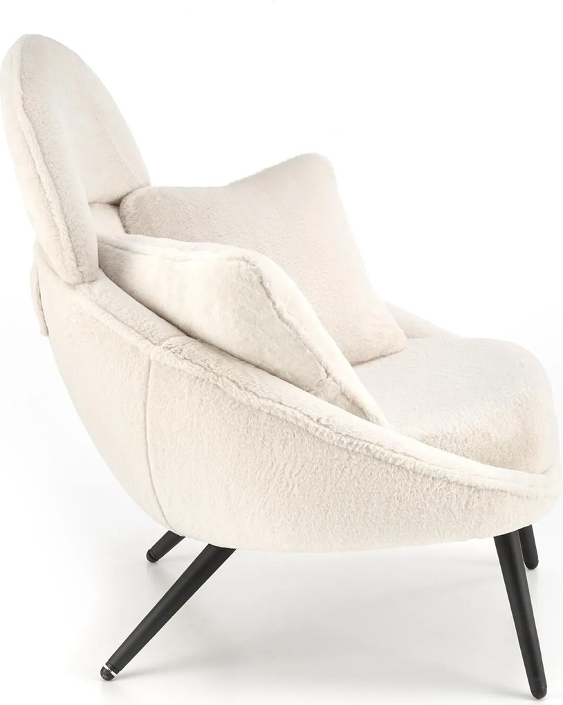 Fotel Merry z tkaniny imitującej futro