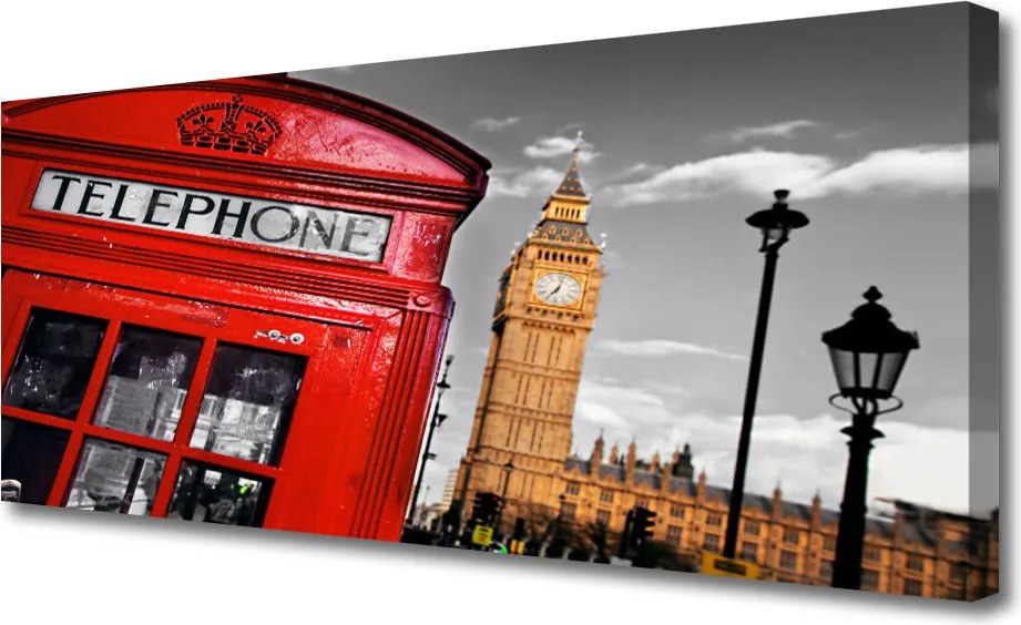 Obraz canvas Kultowa Budka Telefoniczna w Londynie