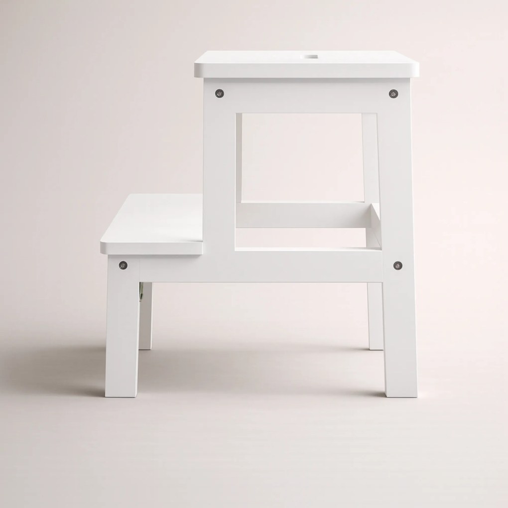 Bambusowy taboret ze schodkiem KROK, wys. 46 cm