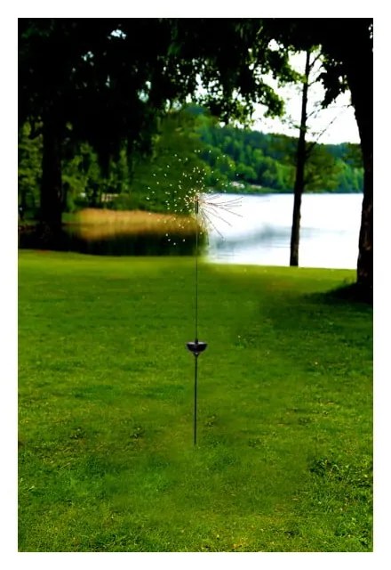Ogrodowa lampa solarna LED z białymi diodami Star Trading Firework, wys. 100 cm