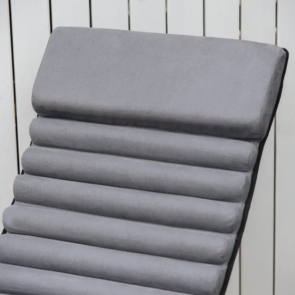 Krzesło Bujane Outsunny Ergonomiczne Ogrodowe Tekstylina Kulisty Design Komfort i Styl Szary | Aosom PL