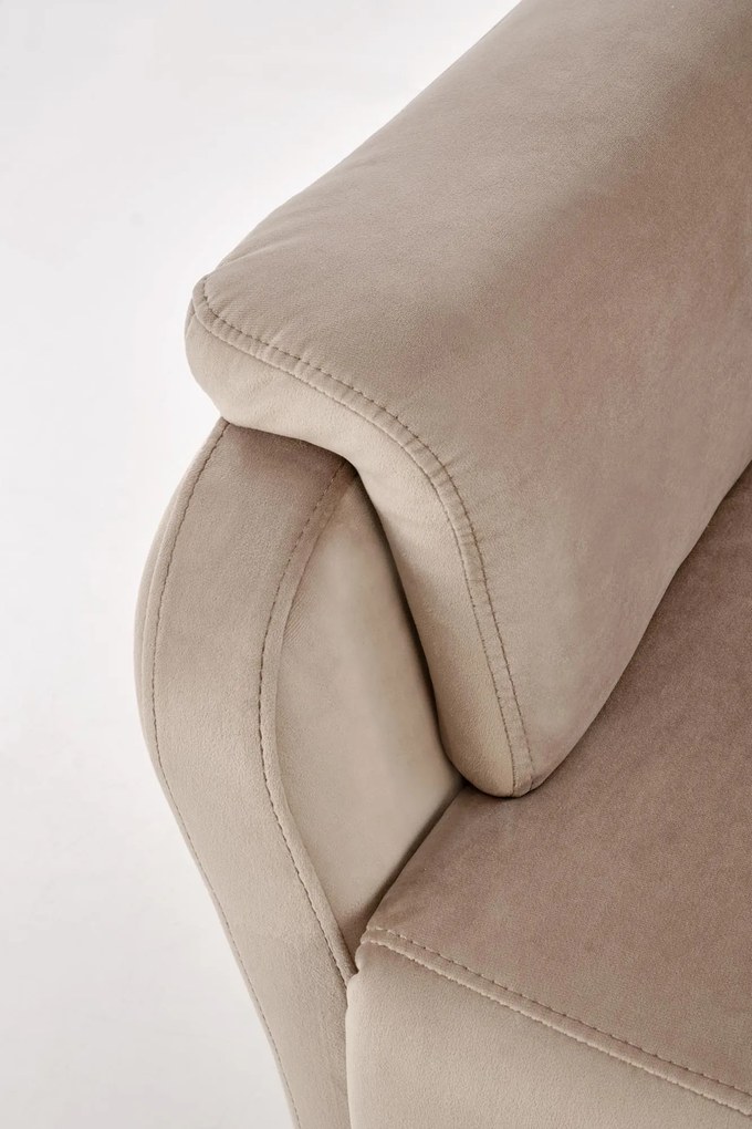 Fotel wypoczynkowy z funkcją elektrycznego rozkładania CROCUS beżowy