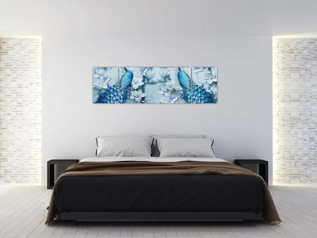 Obraz pawi (170x50 cm)