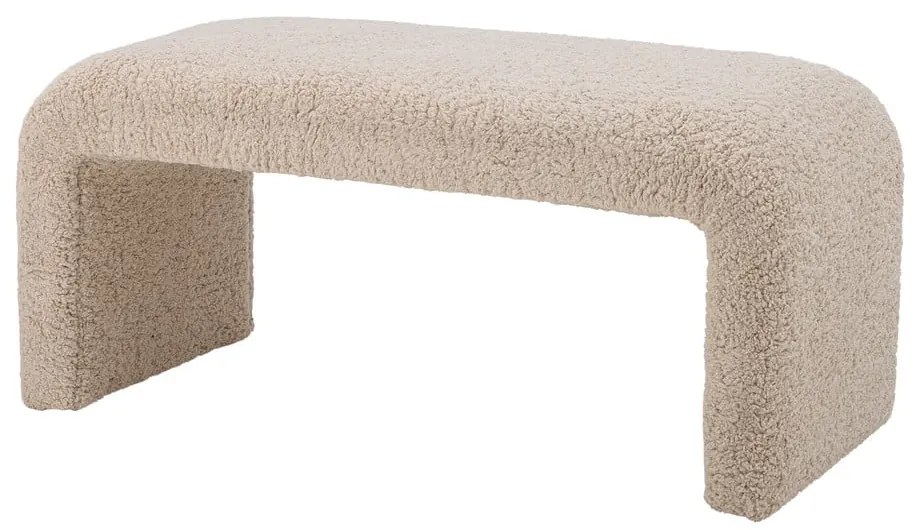 Kremowa ławka z materiału bouclé Bobbie – Bloomingville
