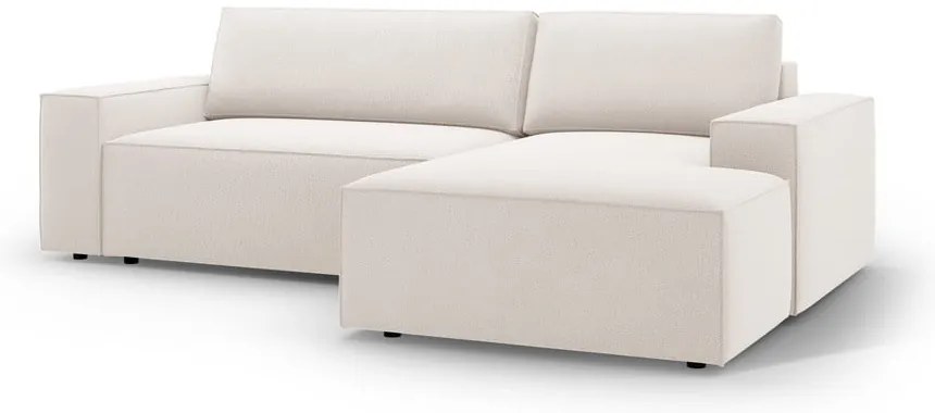Beżowy rozkładany narożnik (prawostronny) Jodie – Micadoni Home