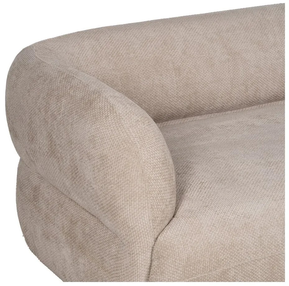 Beżowa sofa z tkaniny szenilowej lewostronna 199 cm Minimal – Ixia