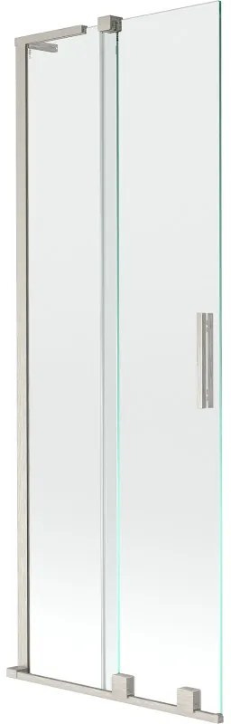 Mexen Velar L parawan nawannowy 2-skrzydłowy rozsuwany 70 x 150 cm, transparent, nikiel szczotkowany - 896-070-003-01-97