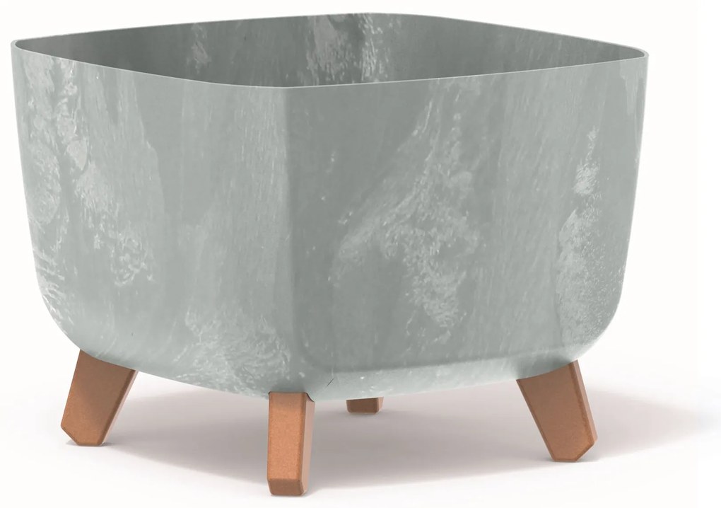 Donica ogrodowa kwadratowa Gracia Square Beton 29 x 29 x 22 cm PROSPERPLAST