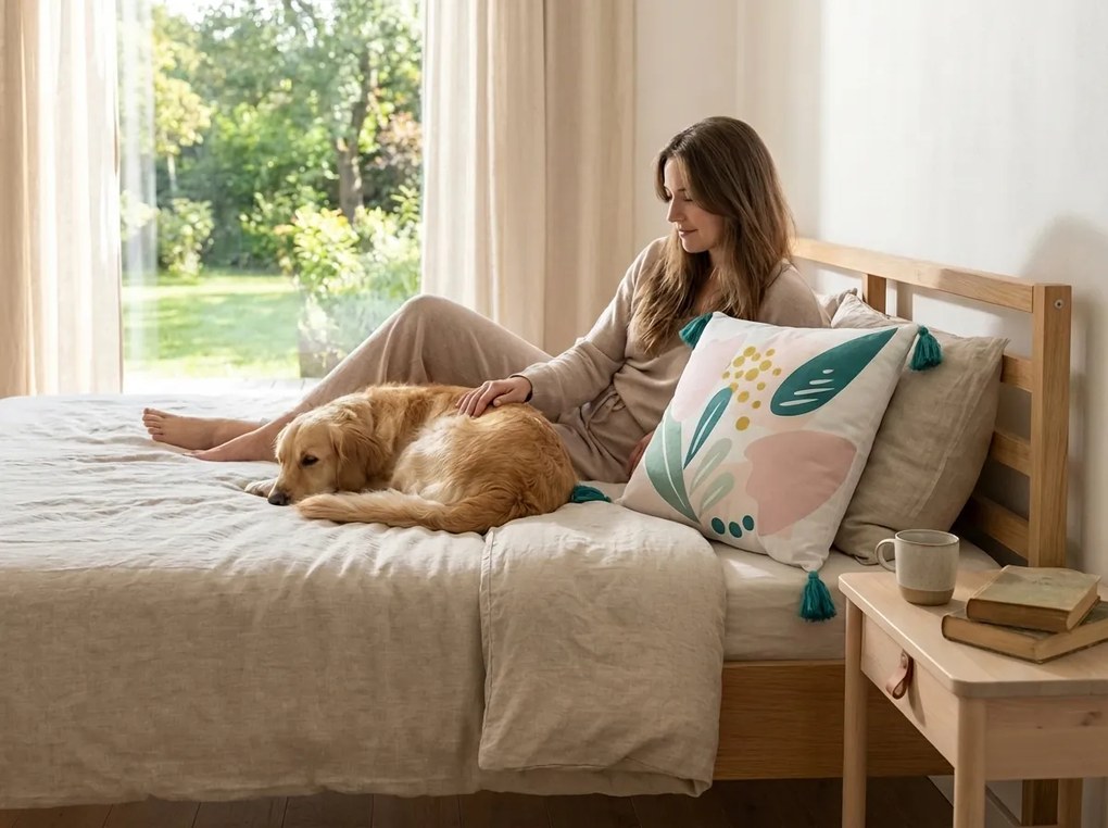 Poduszka dekoracyjna IMPRIME ALMA 40x40 cm, różowy