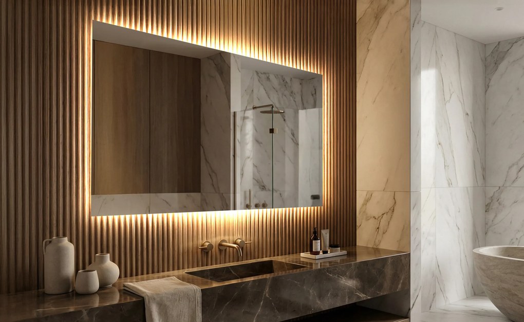 140x80 Lustro Łazienkowe Podświetlane LED58