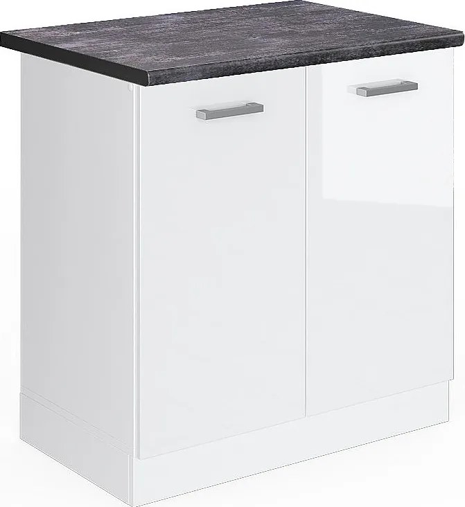 Szafka pod zlew biały wysoki połysk 80x60x81.6 r-line