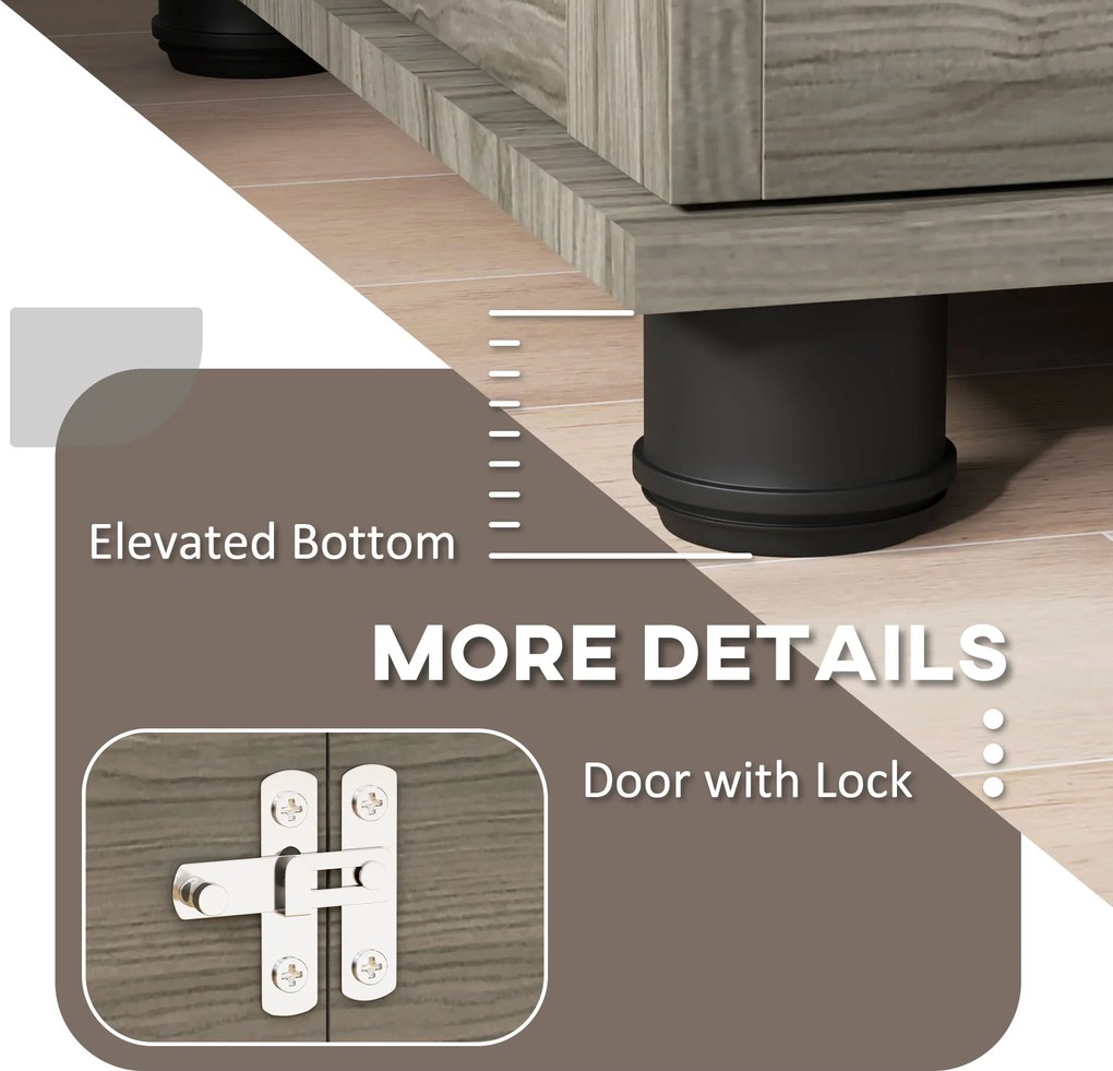 PawHut Klatka dla psów z miękką poduszką, do 20kg/50cm długości ciała, Metal, 80x56x63cm, Szary/Dekor drewna