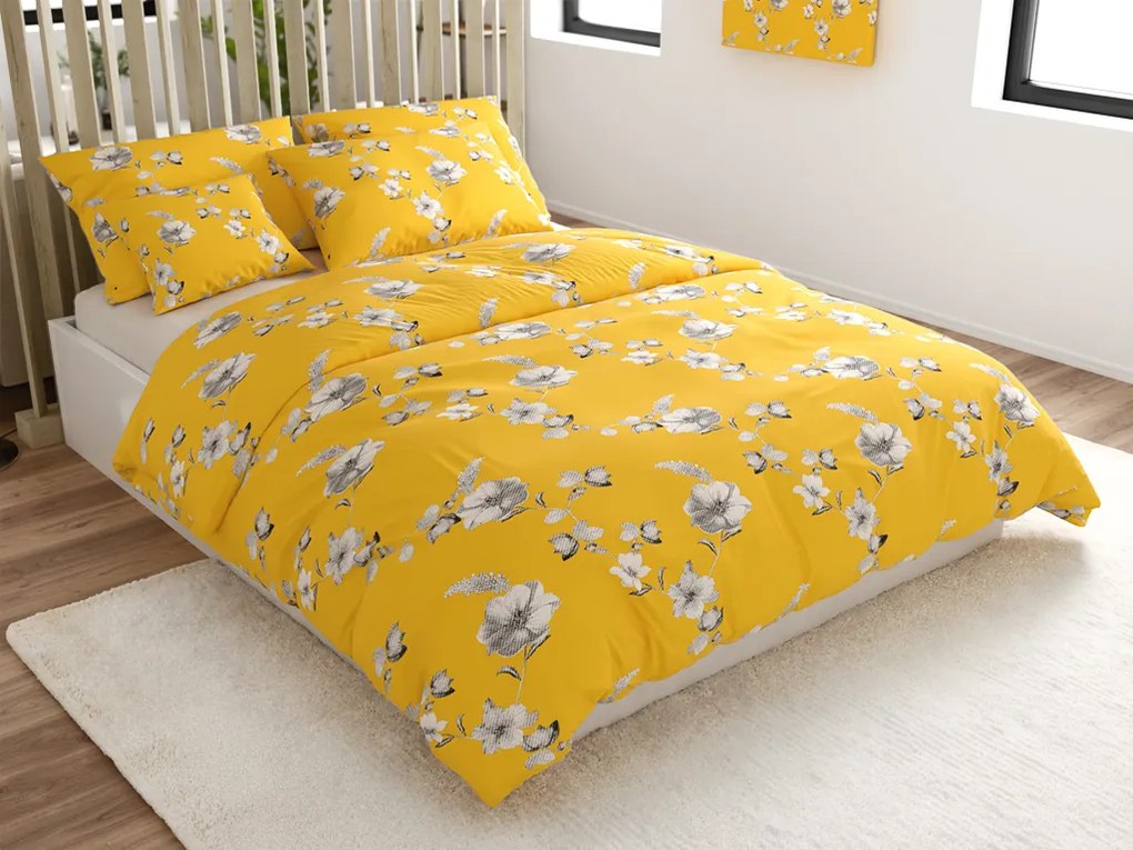 PrzytulneMieszkanie.pl PrzytulneMieszkanie.pl Pościel z mikrofibry YELLOW ROSE żółte Rozmiar pościeli: 70 x 90 cm | 140 x 200 cm