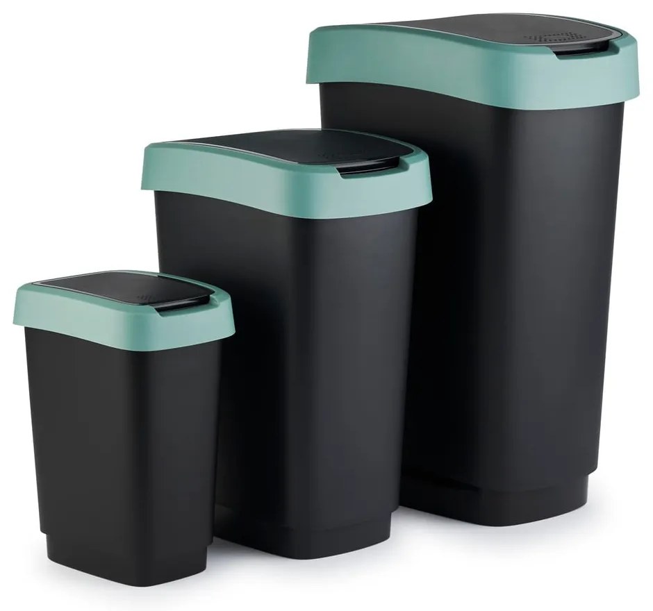Kosz na śmieci z tworzywa sztucznego z recyklingu 25 L Twist − Rotho
