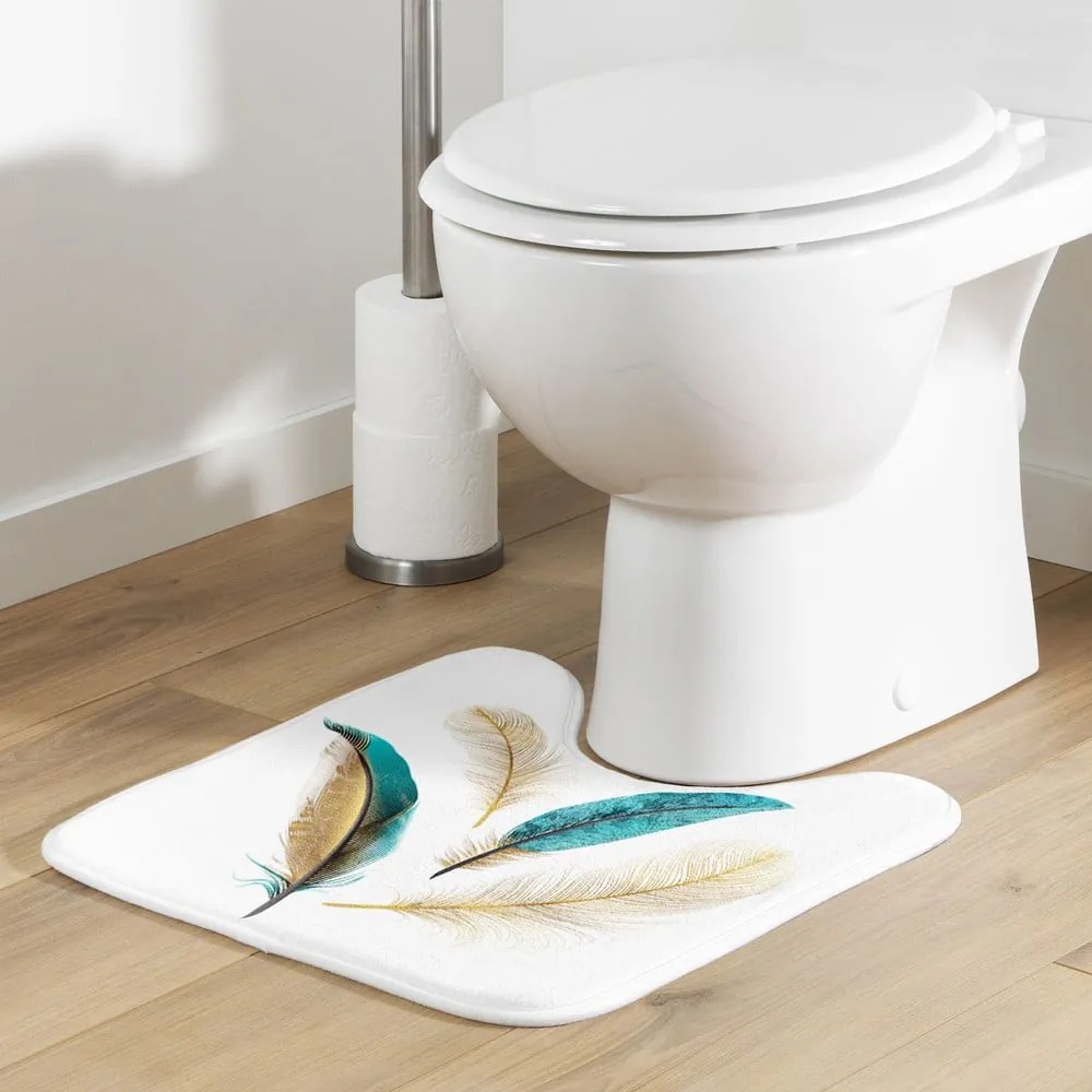 Biały dywanik łazienkowy do WC 45x45 cm Plumiss – douceur d'intérieur