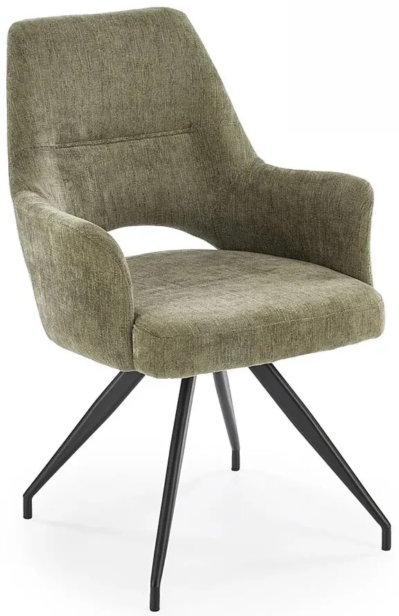 Oliwkowe kubełkowe krzesło obrotowe N0-B81