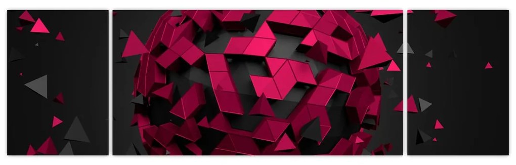 Obraz abstrakcji 3D (170x50 cm)