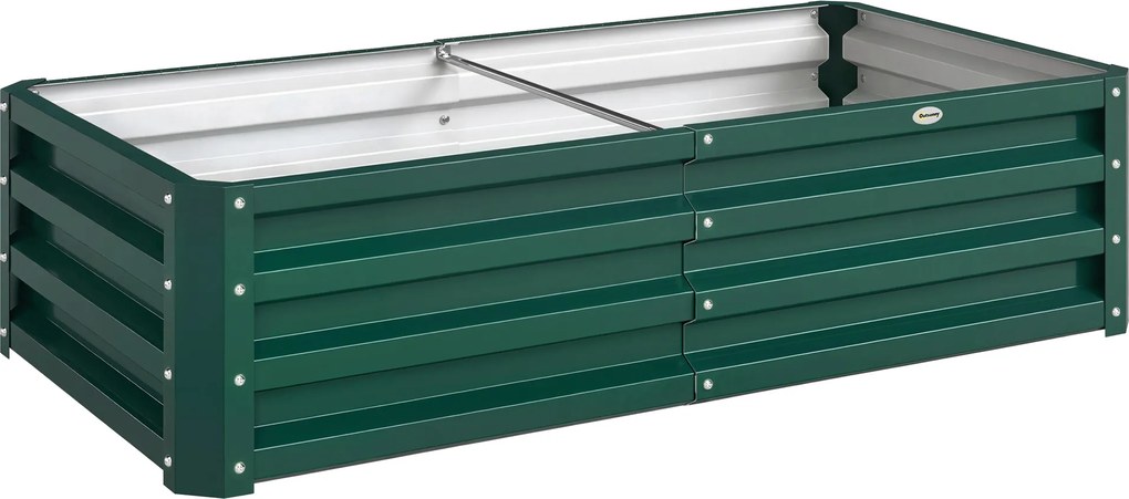 Outsunny Łóżko Ogrodowe Wysokie Zielone 120x60x30,5cm | Aosom PL