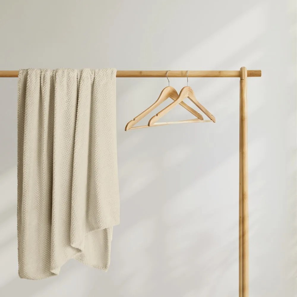 Beżowy koc z mikrowłókna DecoKing Henry, 170x210 cm