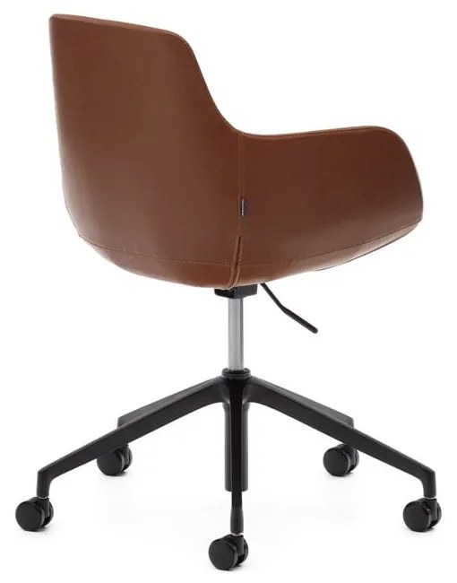 Koniakowe krzesło biurowe z imitacji skóry Tissiana – Kave Home