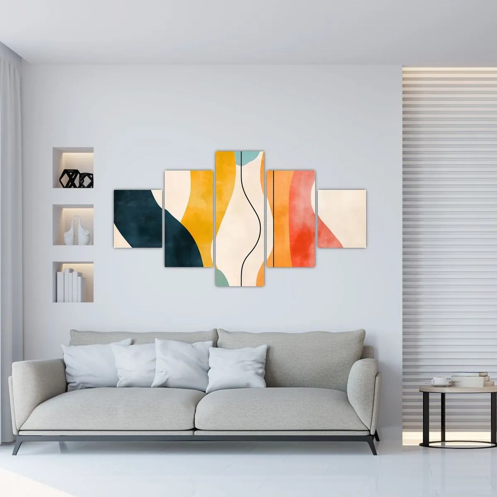 Obraz - Minimalistyczna kolorowa ilustracja II. (125x70 cm)