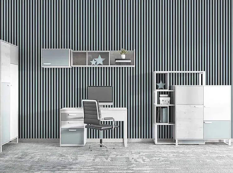 Dekoracyjne lamele ścienne skandynawska szarość 15 szt. F3-S43