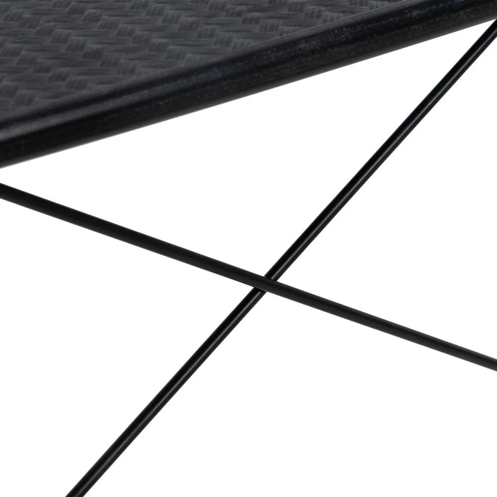 Czarna metalowa konsola 38x120 cm Oslo – Ixia