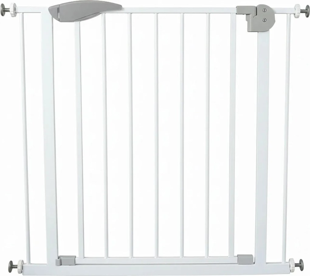 Bramka barierka zabezpieczająca na schody i drzwi biała