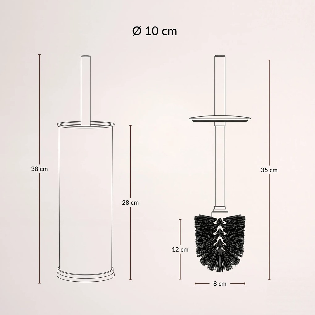 Stojak na szczotkę do WC STAV, wys. 38 cm