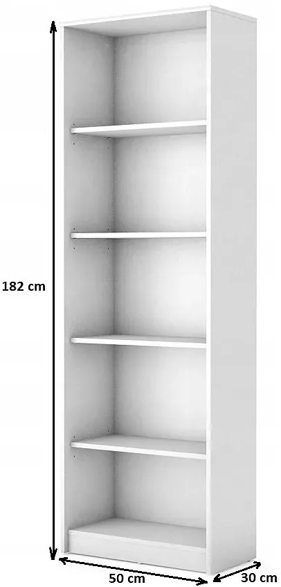 Regał Słupek Biały Na Książki 50 Cm B4-F41