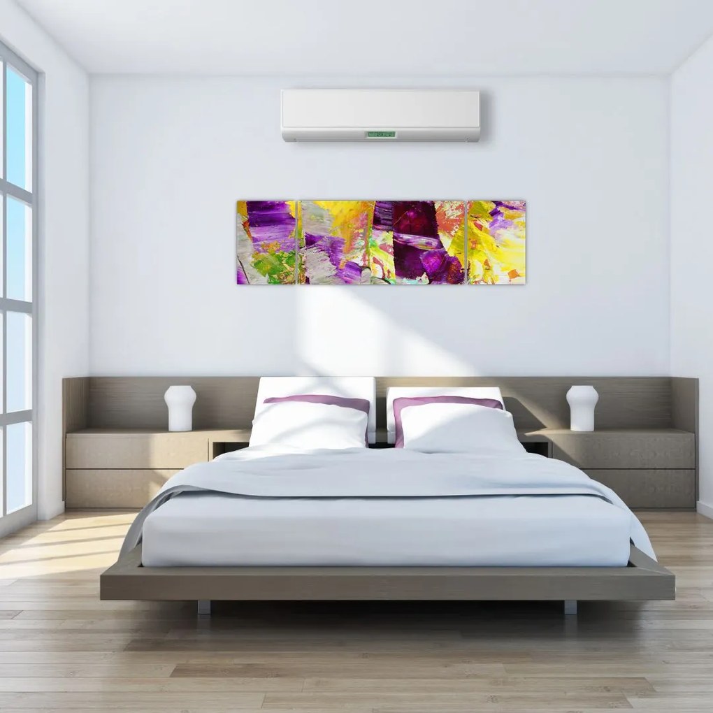 Obraz abstrakcji - malarstwo (170x50 cm)