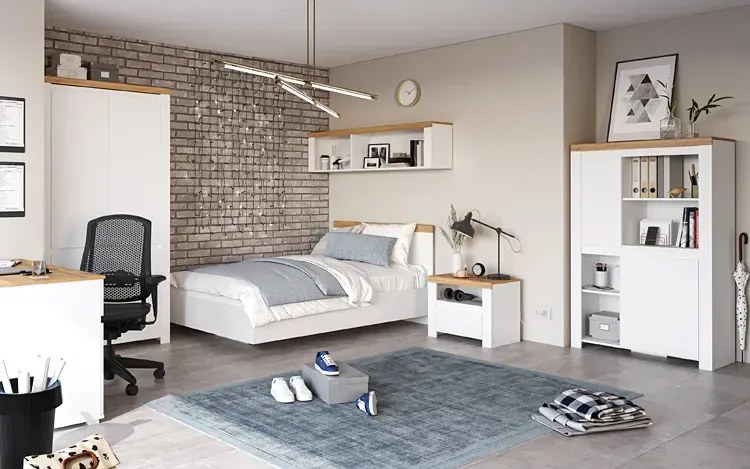 Nowoczesna szafa uchylna biały połysk L6-H42