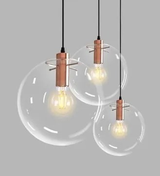 Lampa sufitowa wisząca Lassi 30 cm APP041-1CP Różowe Złoto