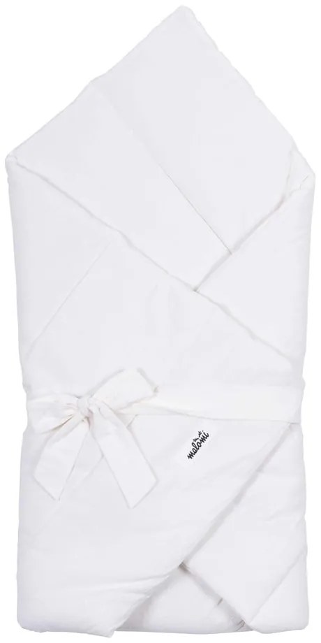 Biały bawełniany rożek niemowlęcy 75x75 cm – Malomi Kids