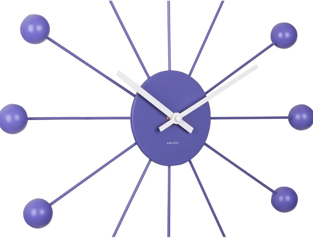 Karlsson 5977PU designerski zegar ścienny fioletowy, średnica 40 cm