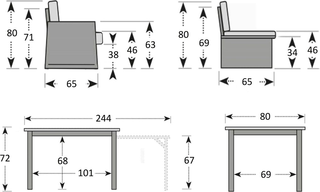 Doppler AVILA ogrodowy zestaw wypoczynkowy 2+1
