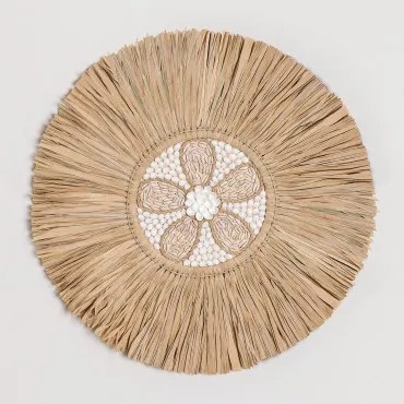 Dekoracja Ścienna Langley, Okrągła, Ø50 Cm Miel - Sklum