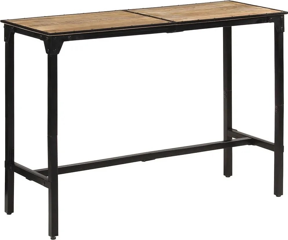 Stolik barowy 150x55x107 cm surowe lite drewno mango